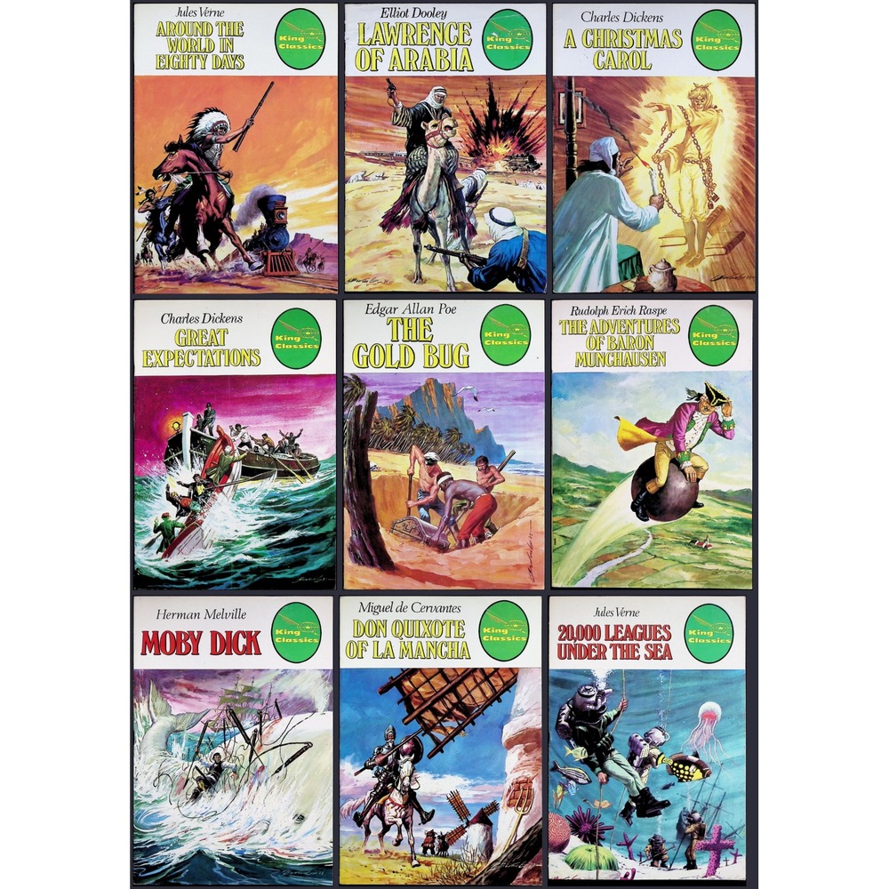 King Classics 9X Comic Lot #3 8 9 11 13 14 17 21 24 Moby Dick Christmas Carol